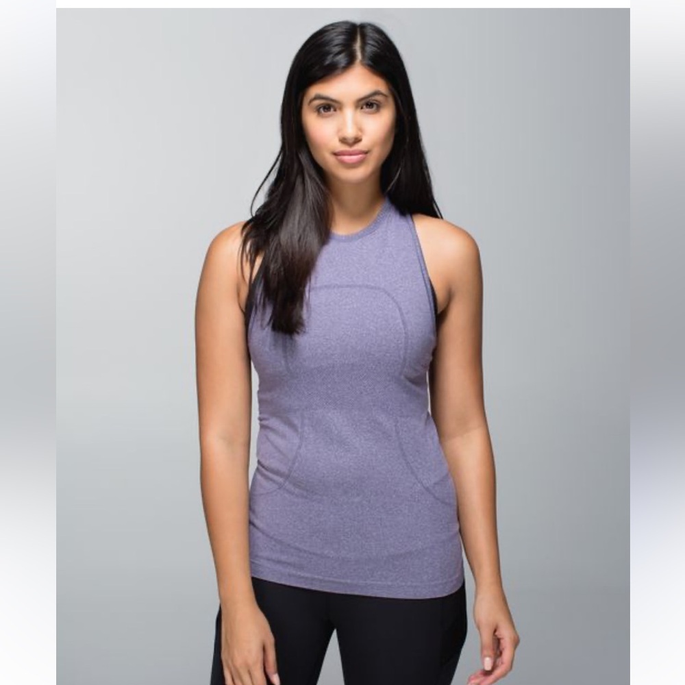 Lululemon Athletica Swiftly Tech Size 6 Purple Racerback Hip‎ Running Tank Top